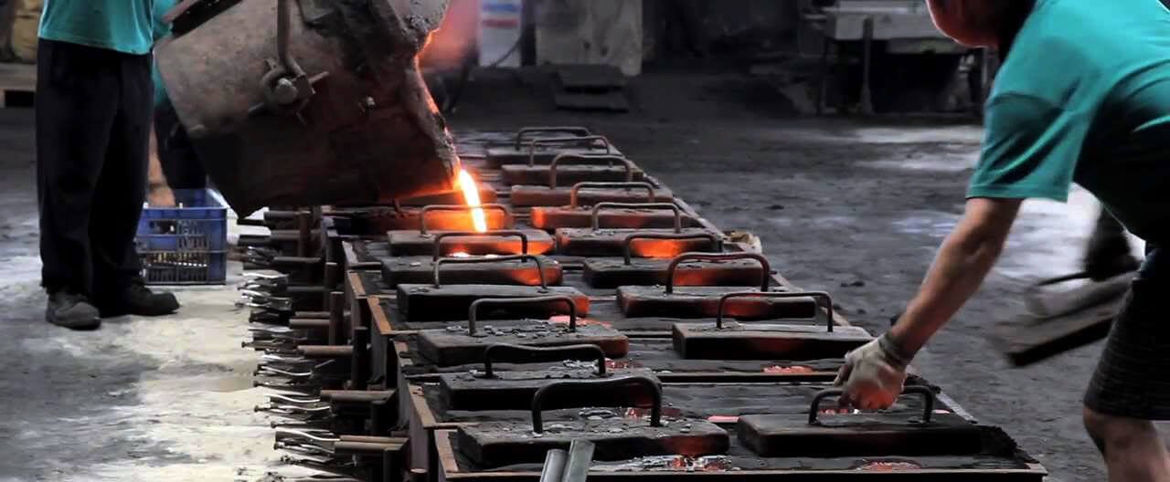 Railway ferrous shell casting process