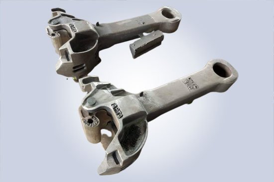 Railway coupler knuckle lock ductile iron component