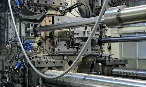 High pressure die casting machine in production